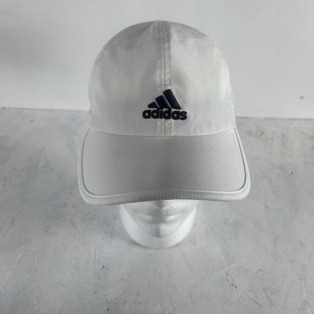 Adidas Womens Golf Tennis Hat Cap White Adjustable Strap Athletic Sports STAINED